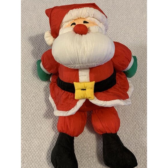 Hallmark Vintage Santa Claus Plush 90s Nylon Puffalump Holiday Christmas Toy - Picture 3 of 10
